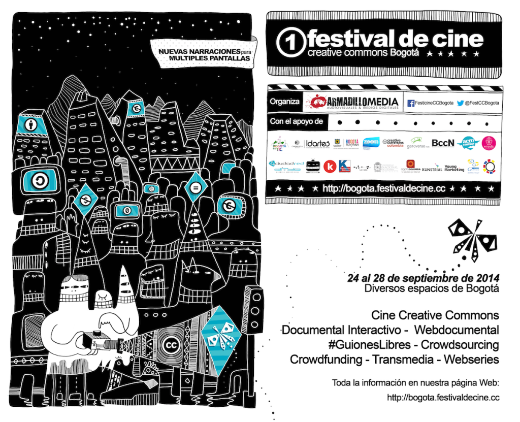 Festival de cine creative commons bogota flyer